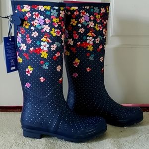 Joules Navy Blue Rain Boots, US Size 9